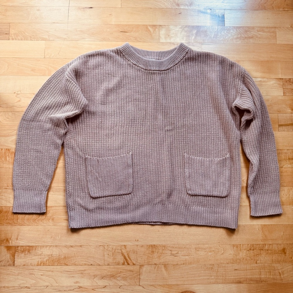 LOFT Women’s Taupe Crewneck Sweater